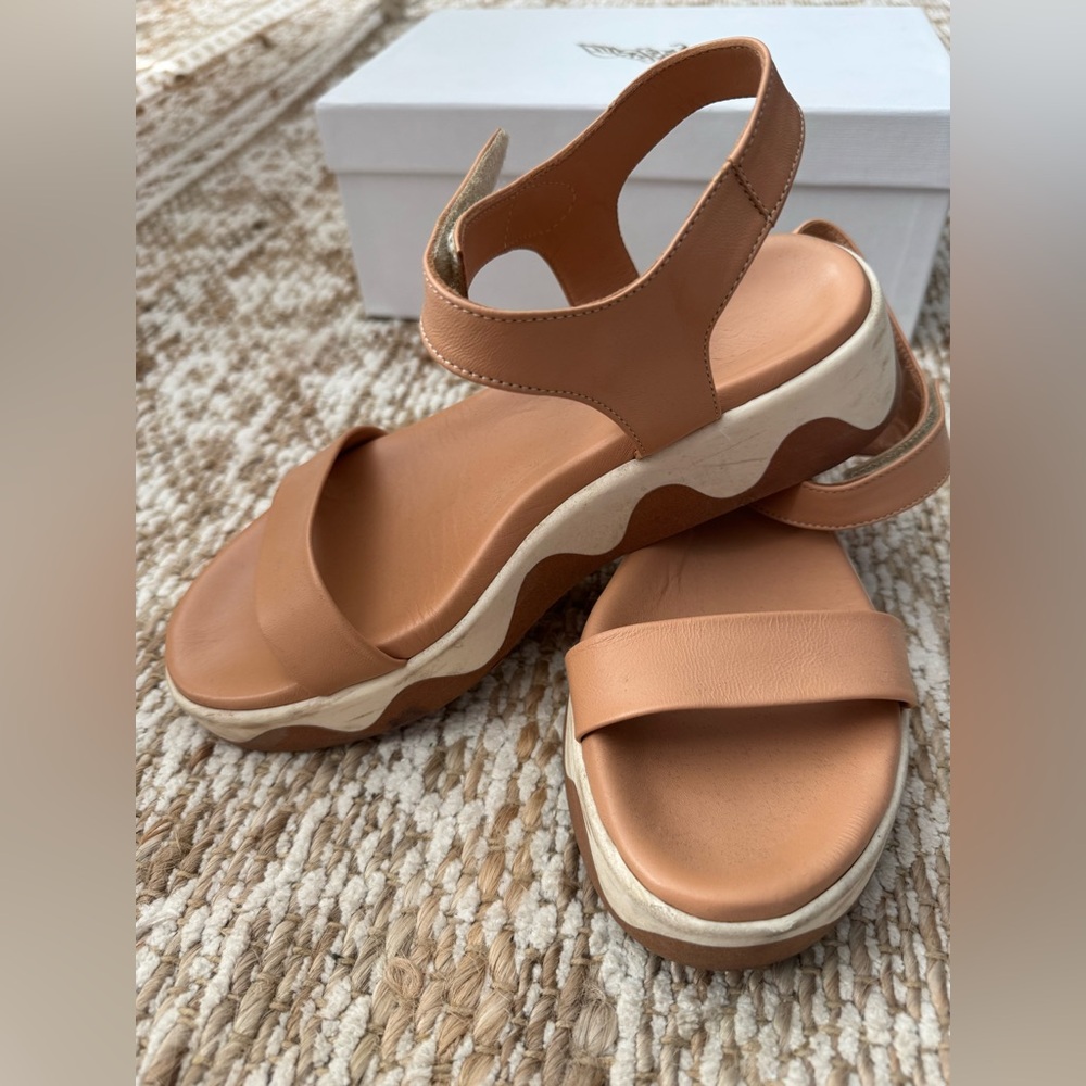 Ancient Greek Sandals Salamina Nappq Natural Sandals Sz 8 - Picture 6 of 13
